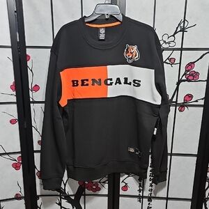 Cincinnati Bengals Black‎ and Orange Men's Sweater Size Medium NWT